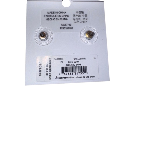 Kate Spade “opal glitter” Earrings NWT - Picture 3 of 3